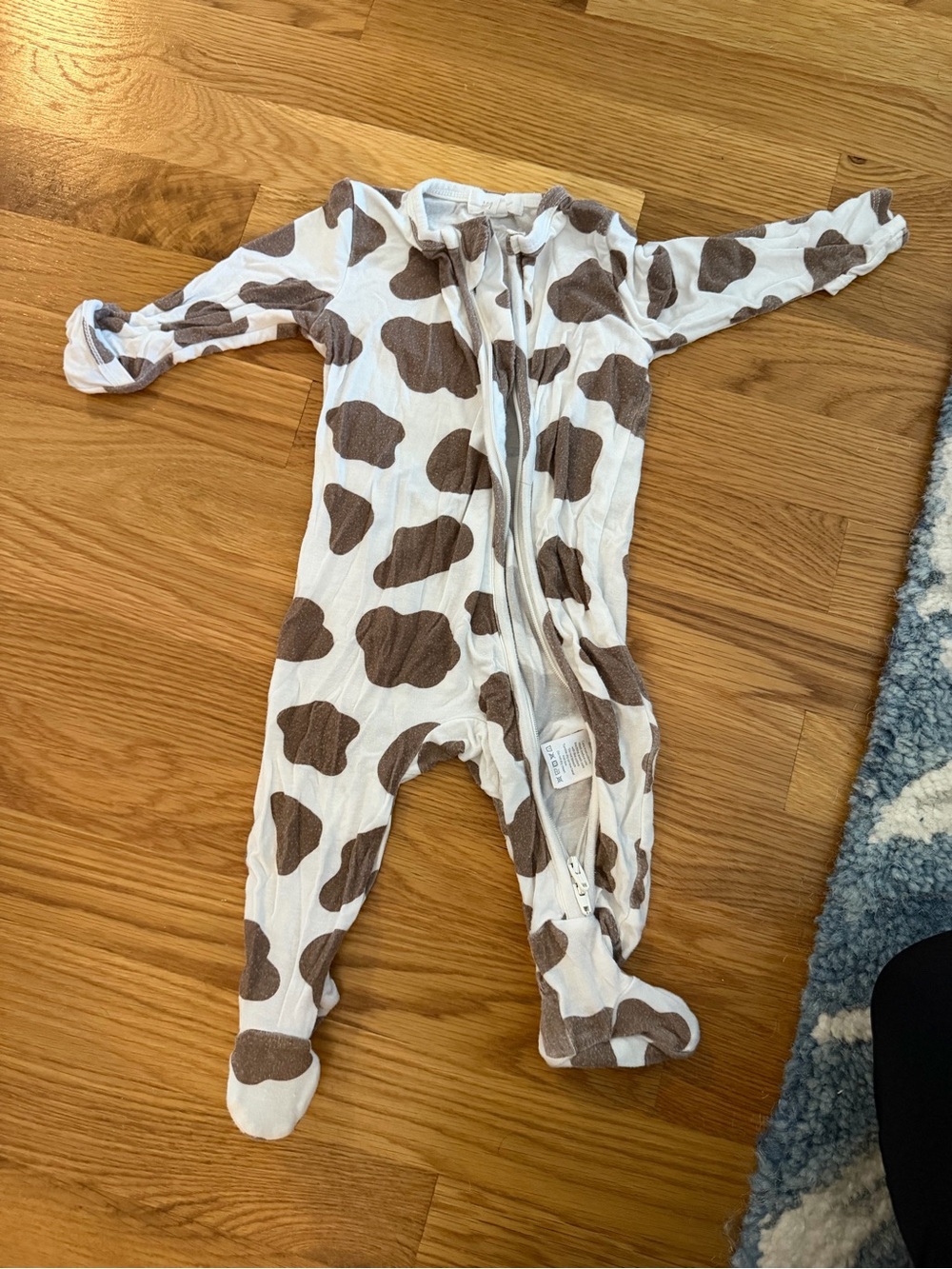 Angel Dear Brown Spot Print Baby One-Piece Footed Pajamas